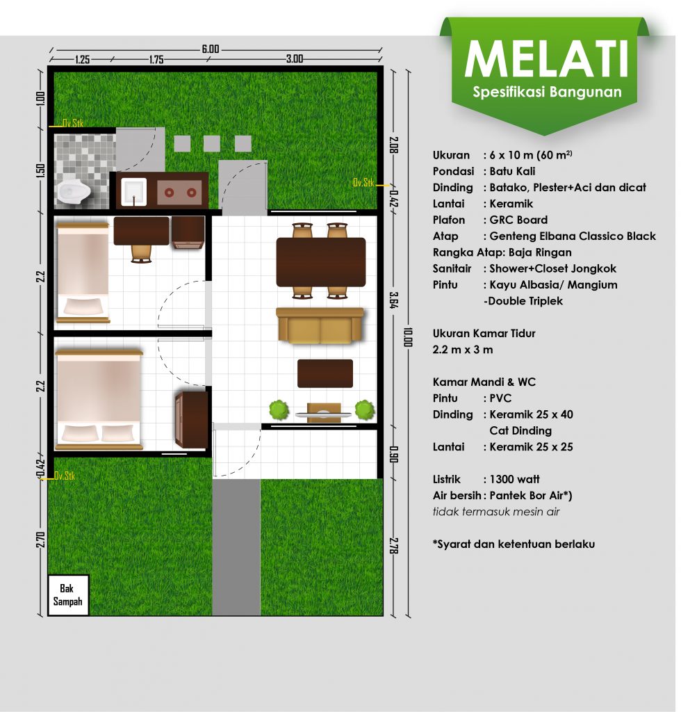 Denah Type Rumah Melati